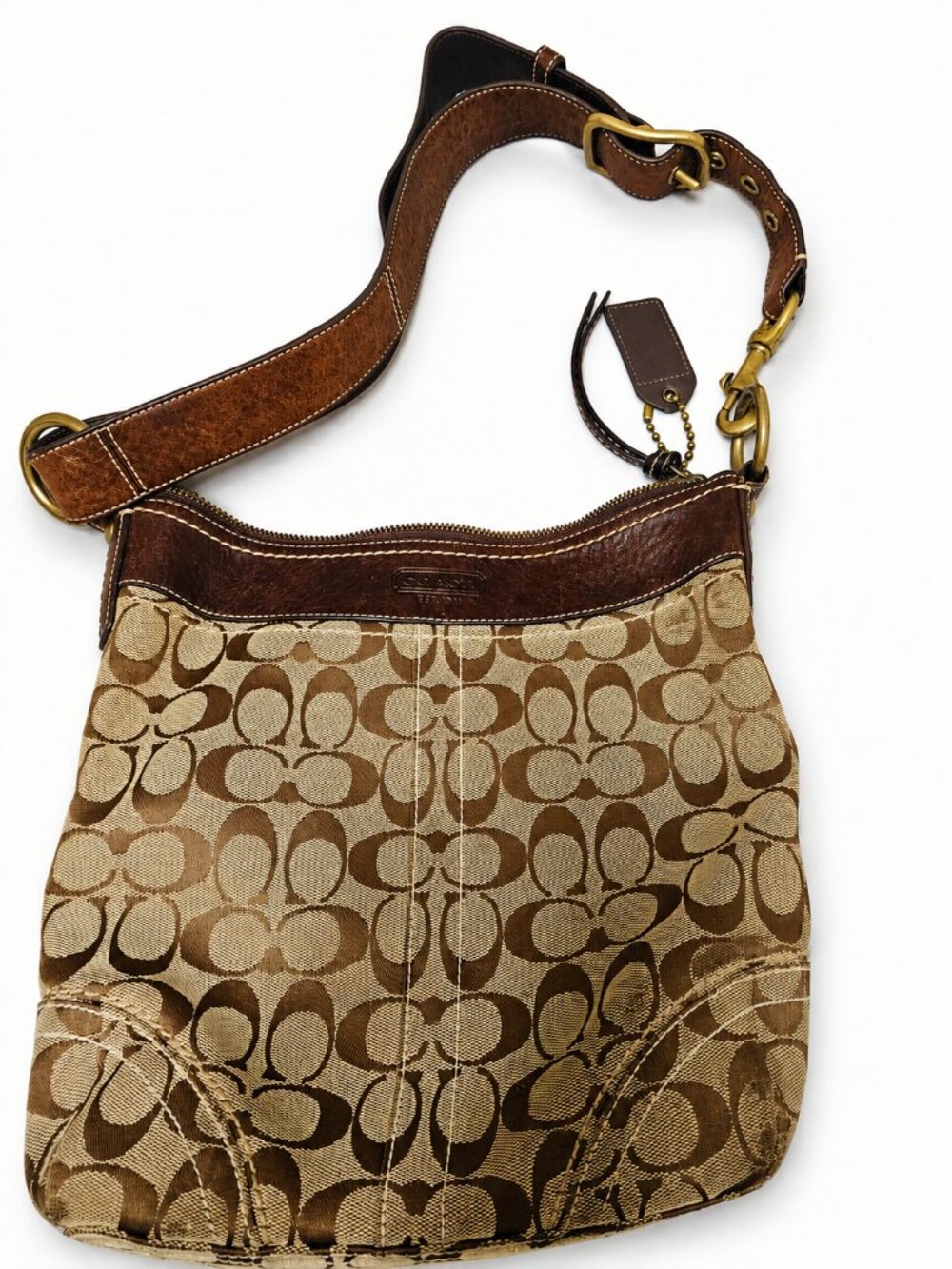 Vintage Coach Signature Hobo Shoulder Bag – Classic Signature Bag - Picture 7 of 7